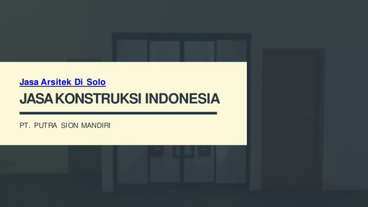 jasa a rsitek di solo jasa konstruksi indonesia