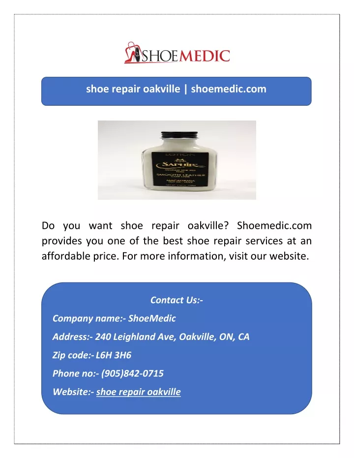 shoe repair oakville shoemedic com