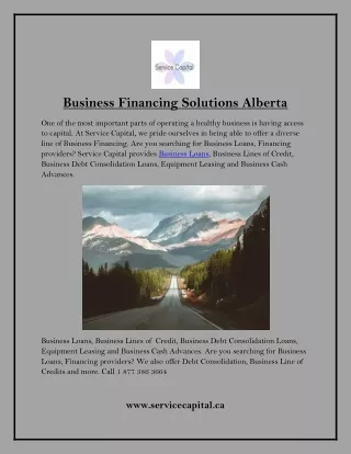 Business Financing Solutions Alberta