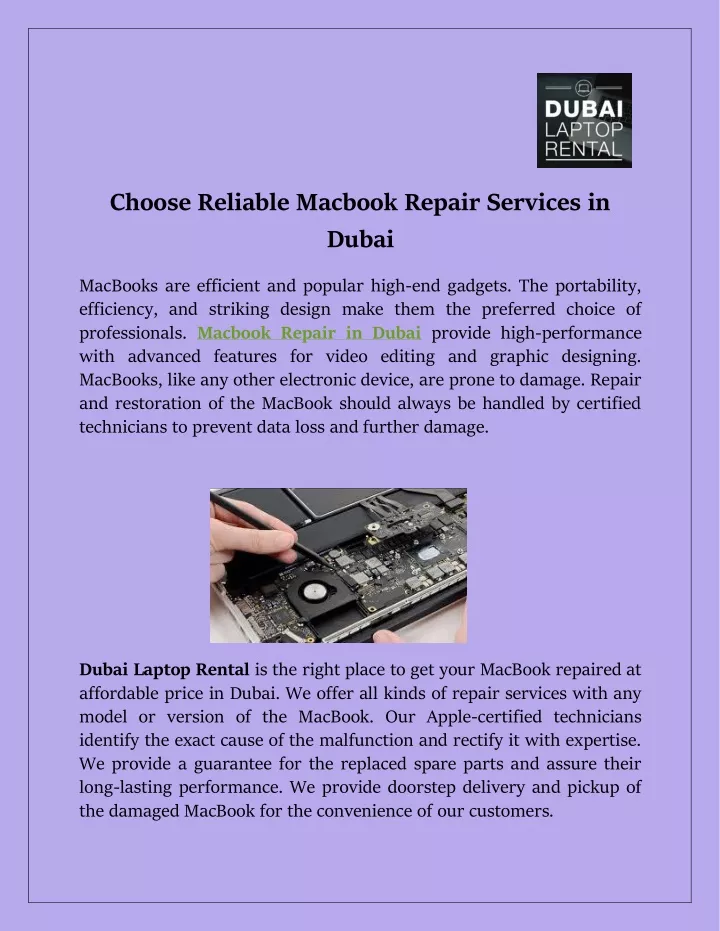 choose reliable macbook repair services in dubai