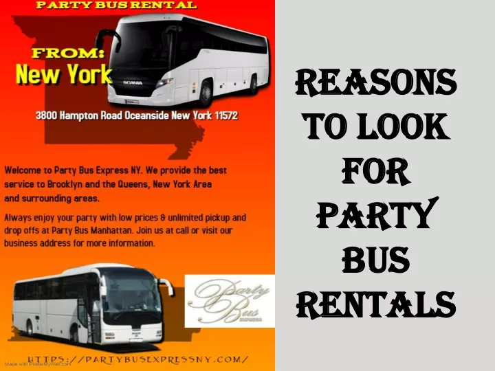 reasons to look for party bus rentals