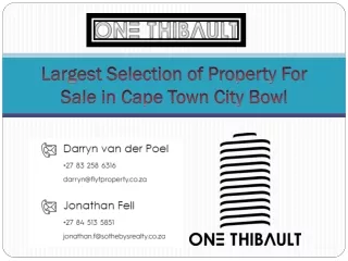 Largest Selection of Property For Sale in Cape Town City Bowl