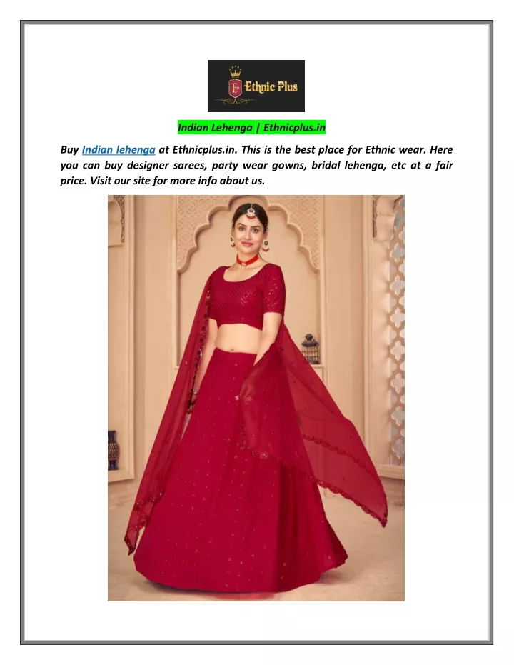 indian lehenga ethnicplus in