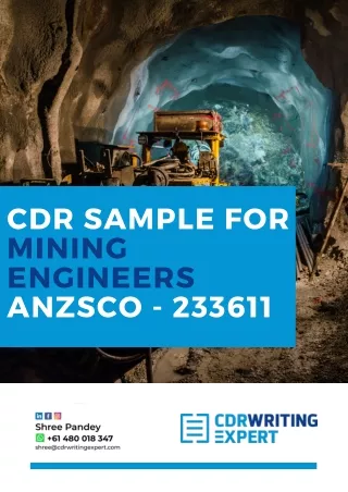 CDR Sample for Mining Engineers ANZSCo - 233611