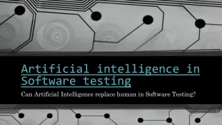 artificial intelligence in software testing