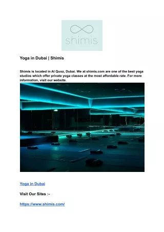 Yoga in Dubai _ Shimis