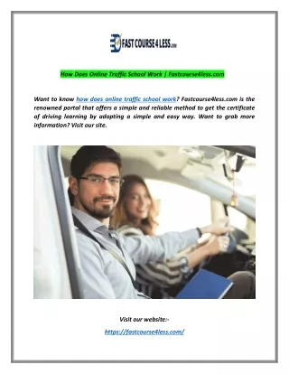 how does online traffic school work