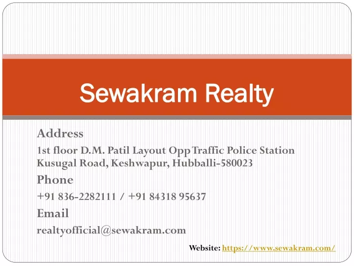 sewakram realty