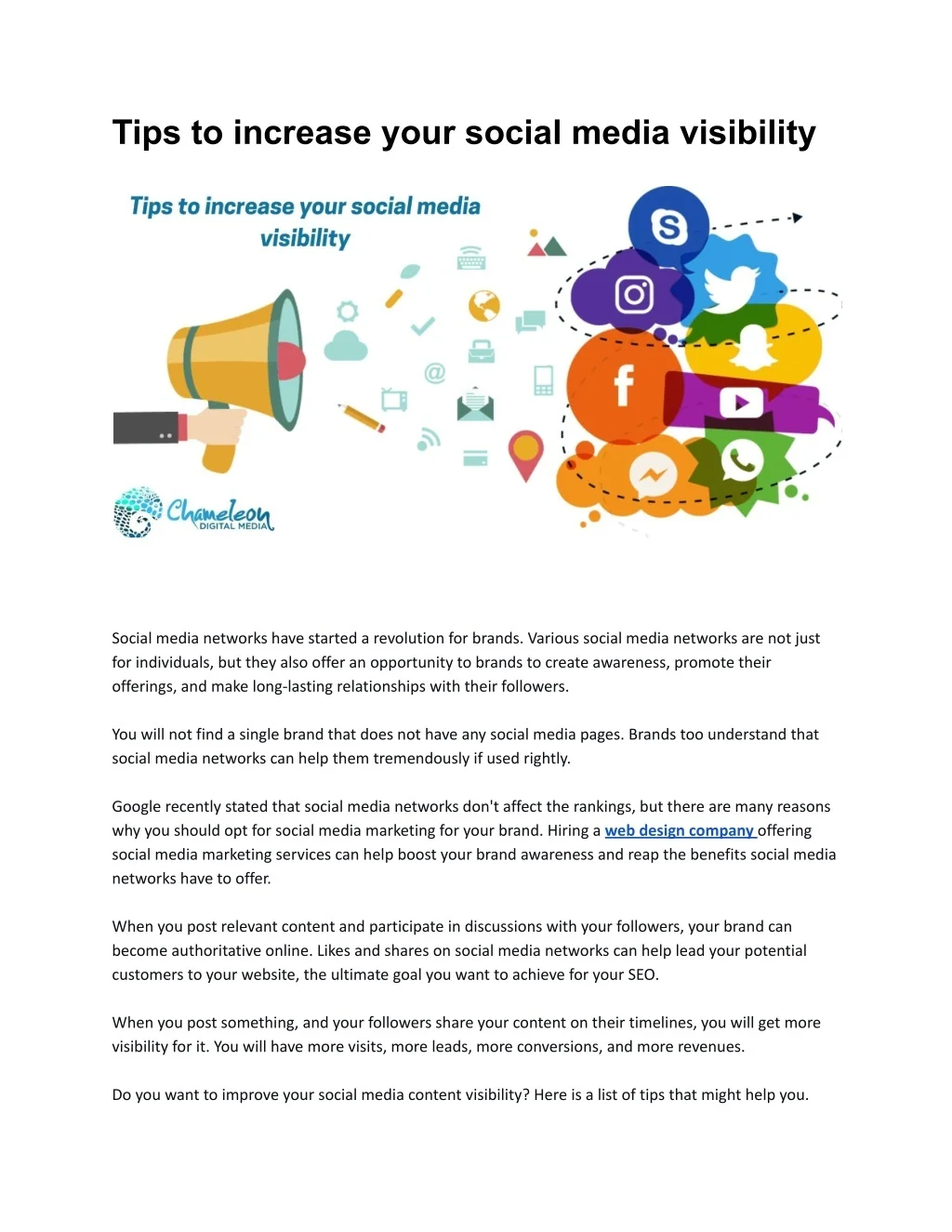 PPT - Tips to increase your social media visibility PowerPoint ...