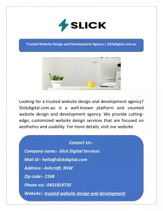 trusted website design and development agency