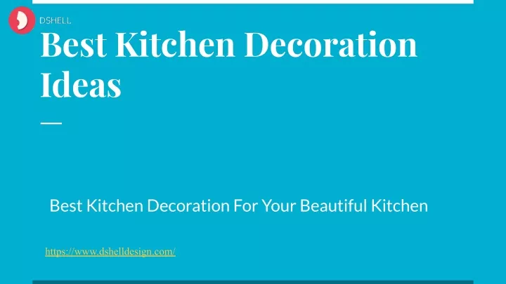 best kitchen decoration ideas