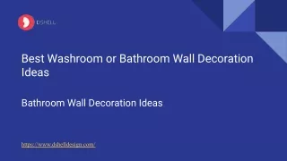 Best Washroom or Bathroom Wall Decoration Ideas