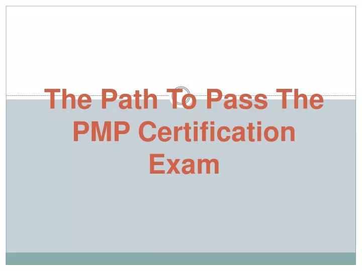 the path to pass the pmp certification exam