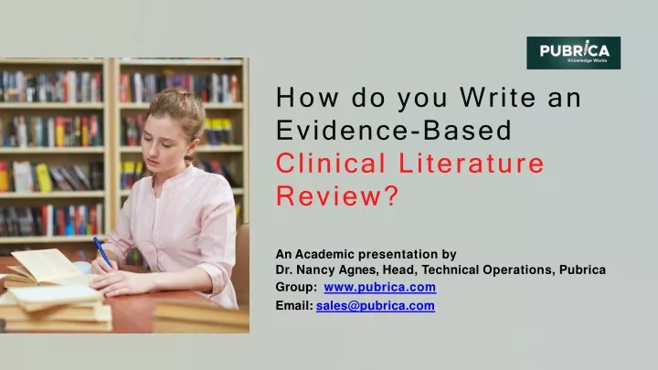 how do you write an evidence based clinical