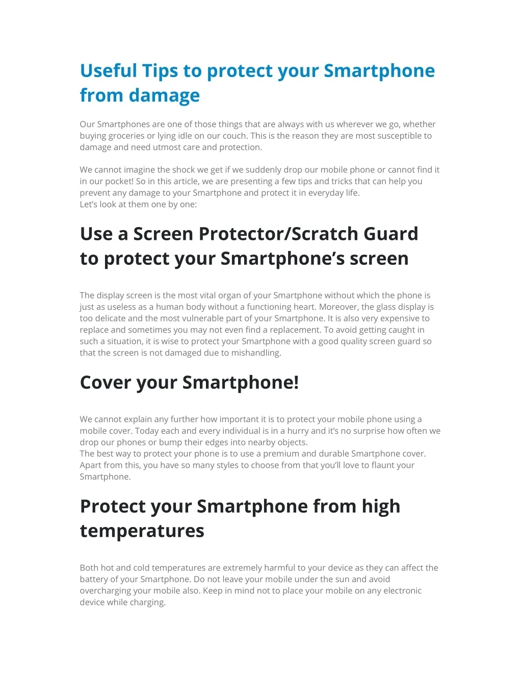 PPT - Useful Tips to protect your Smartphone from damage PowerPoint ...