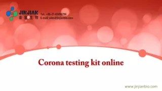 Corona testing kit online