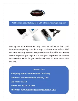 adt business security service