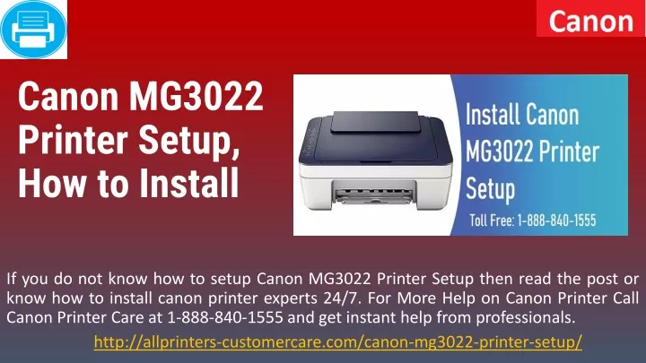 canon mg3022 printer setup how to install