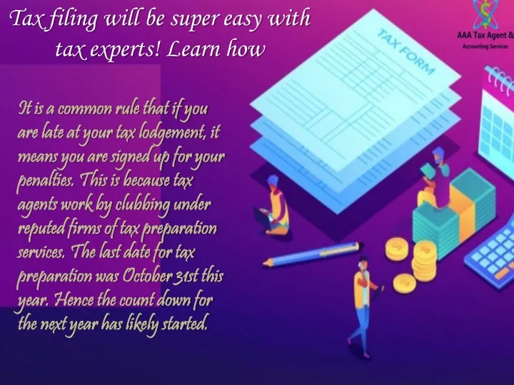 tax filing will be super easy with tax experts