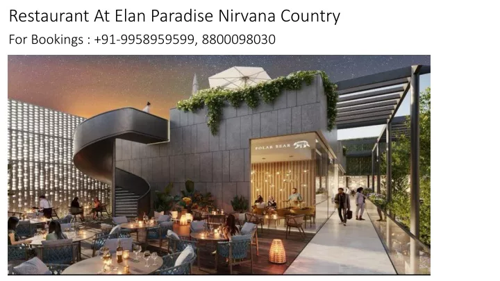 restaurant at elan paradise nirvana country