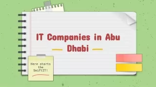 IT Companies in Abu Dhabi