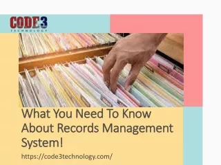 What You Need To Know About Records Management System!