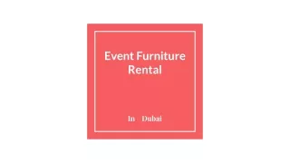 event furniture rental