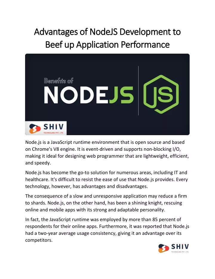 advantages advantagesof ofnodejs beef beefup