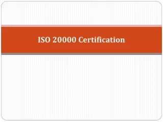 ISO 20000 certification