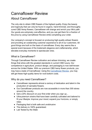 cannaflower review about cannaflower