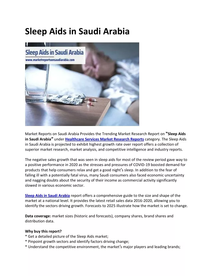 sleep aids in saudi arabia