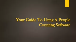 Using A People Counting Software