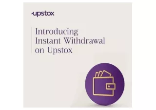 Withdraw Instantly Online - Upstox Mobile Trading App