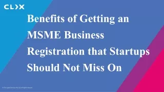 benefits of getting an msme business registration