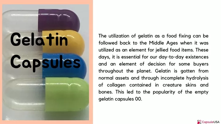 gelatin capsules