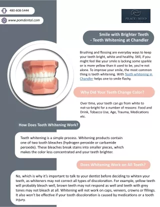 Smile with Brighter Teeth - Teeth Whitening at Chandler