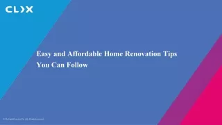easy and affordable home renovation tips