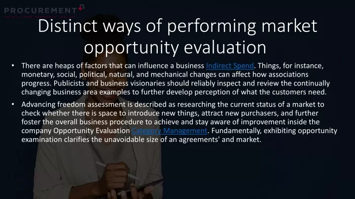 distinct ways of performing market opportunity evaluation