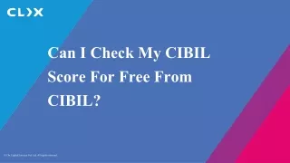 can i check my cibil score for free from cibil