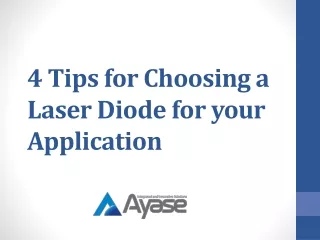 4 tips for choosing a laser diode for your application