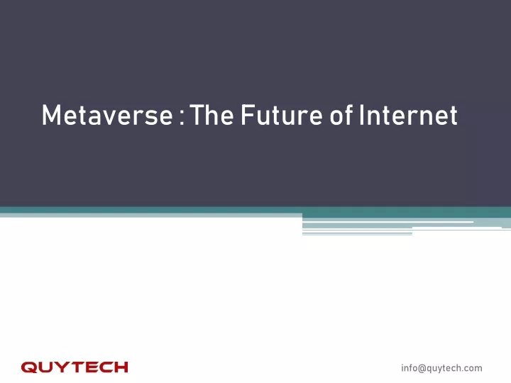 metaverse the future of internet
