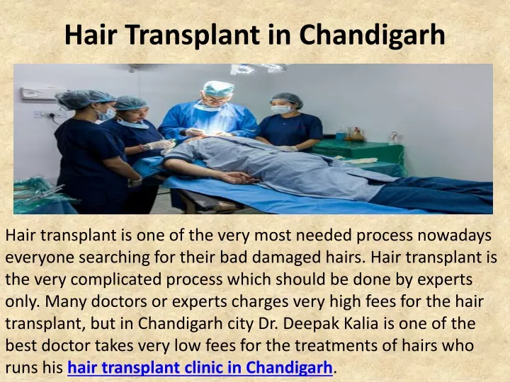 hair transplant in chandigarh