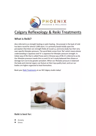 Calgary Reflexology & Reiki Treatments - Reiki Healing Massage Near Me
