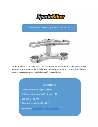 comprar accesorios para motos custom