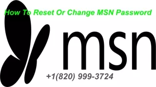 how to reset or change msn password