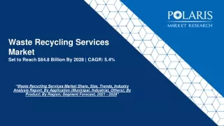 Waste Recycling Services Market Size, Share, Trends And Forecast To 2028