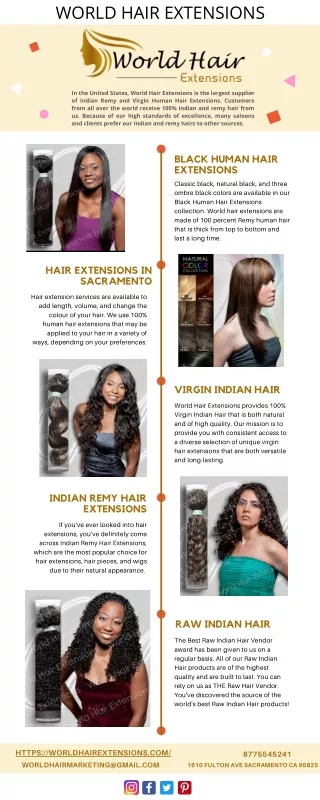 Cheap Black Human Hair Extensions | World Hair Extensions