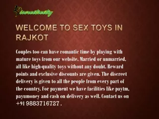 Sex toys in Rajkot