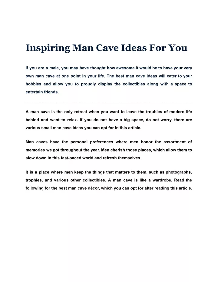 inspiring man cave ideas for you