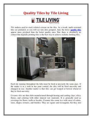 quality tiles by tile living